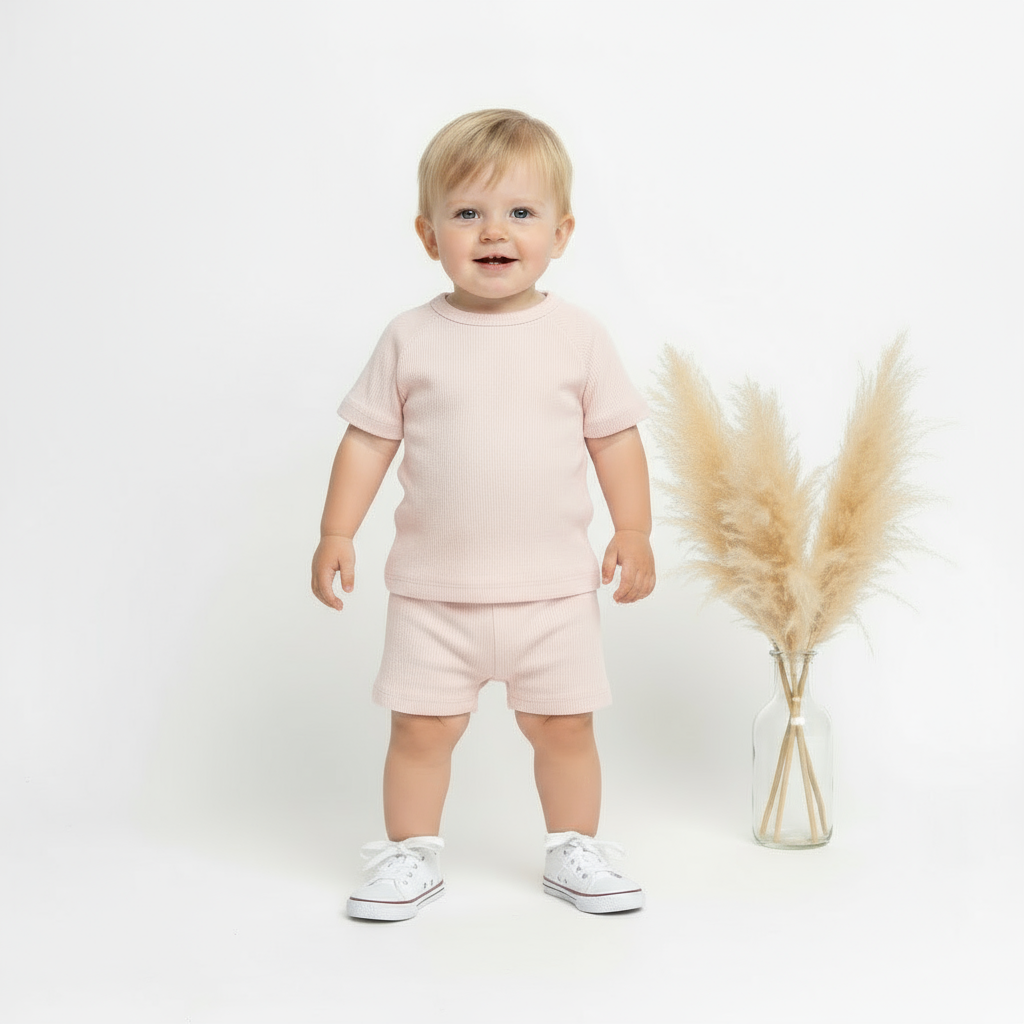 Cribstar Short Set Peach Pink
