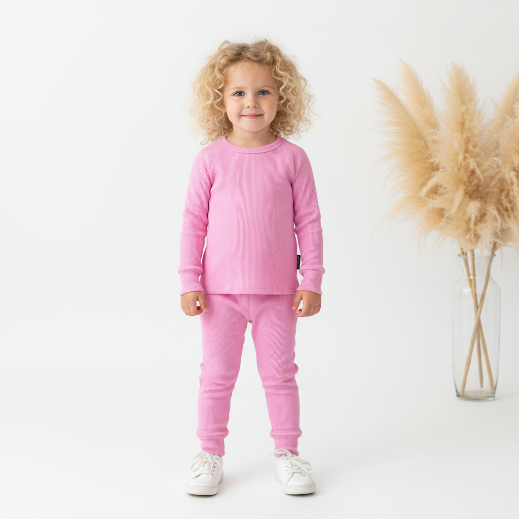 Cribstar Pink Ribbed Tracksuit Set