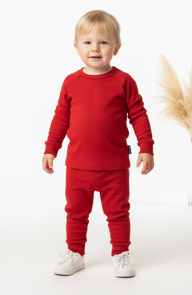 Cribstar Ribbed Red Lounge Tracksuit
