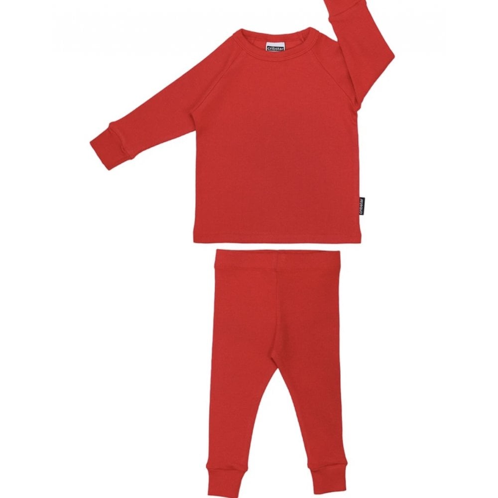 Cribstar Ribbed Red Lounge Tracksuit