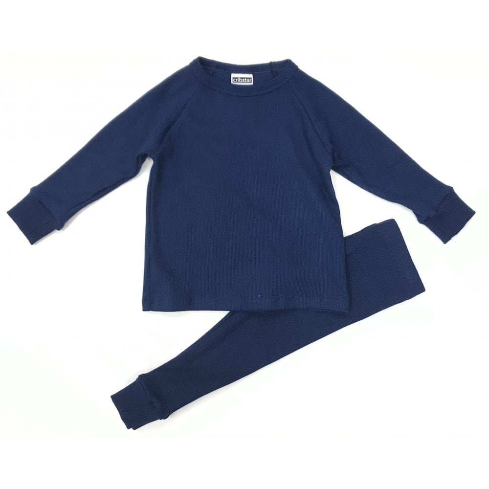 Cribstar Ribbed Navy Lounge Suit