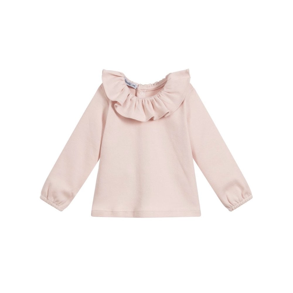81117 pink frill neck top