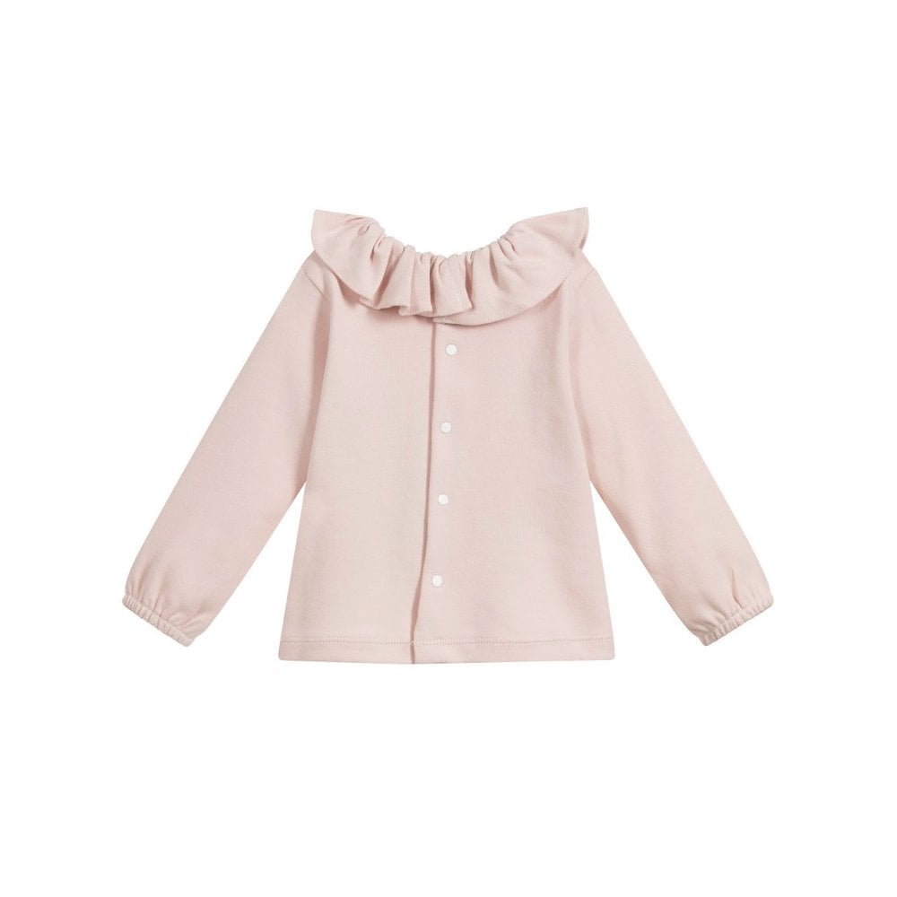 81117 pink frill neck top