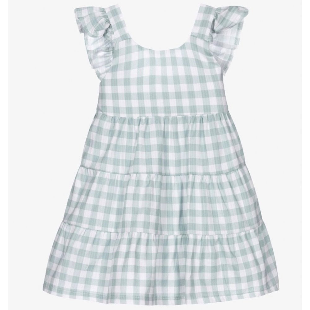 90454 Babidu Green Check Dress