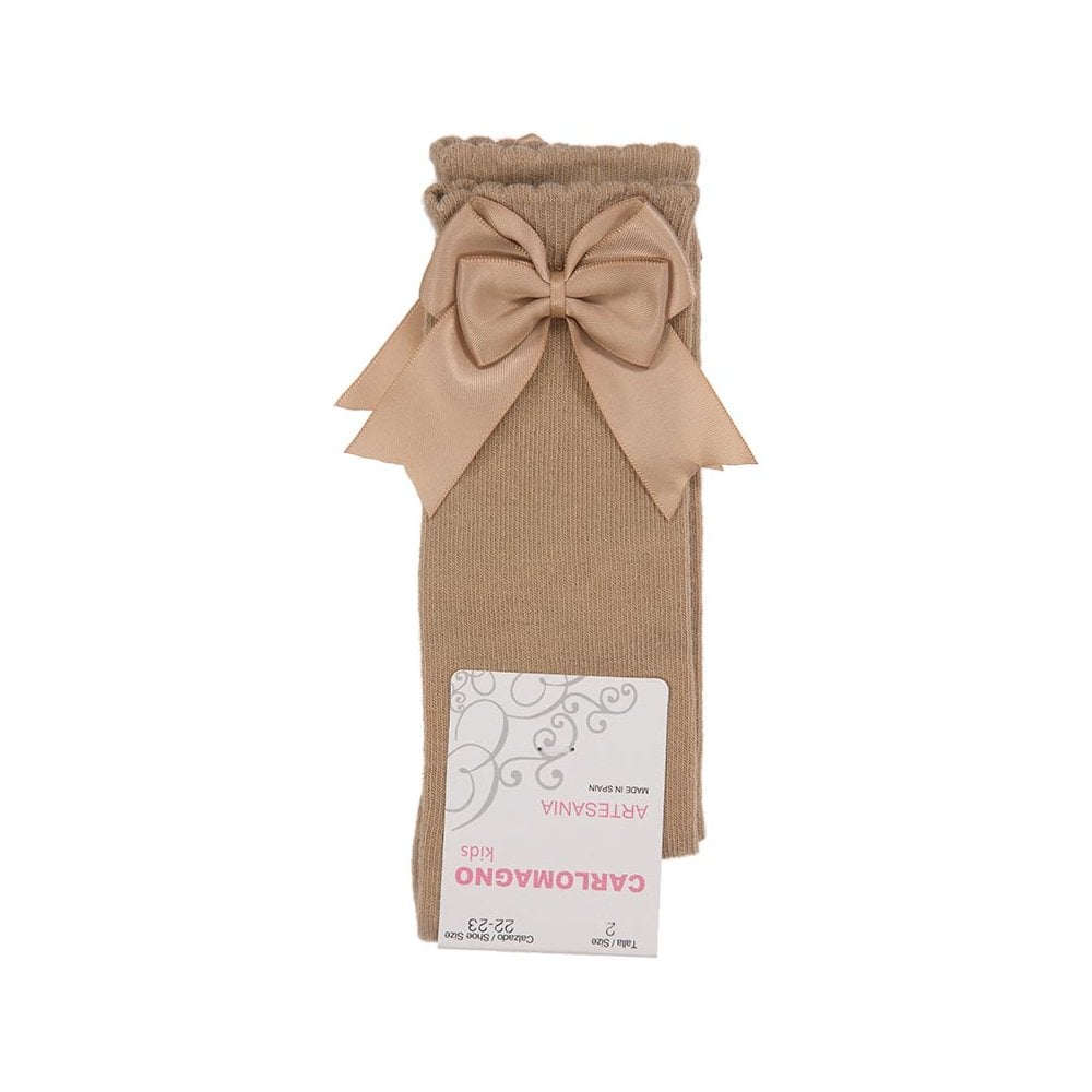 UKG2 Camel Ribbon Bow Socks