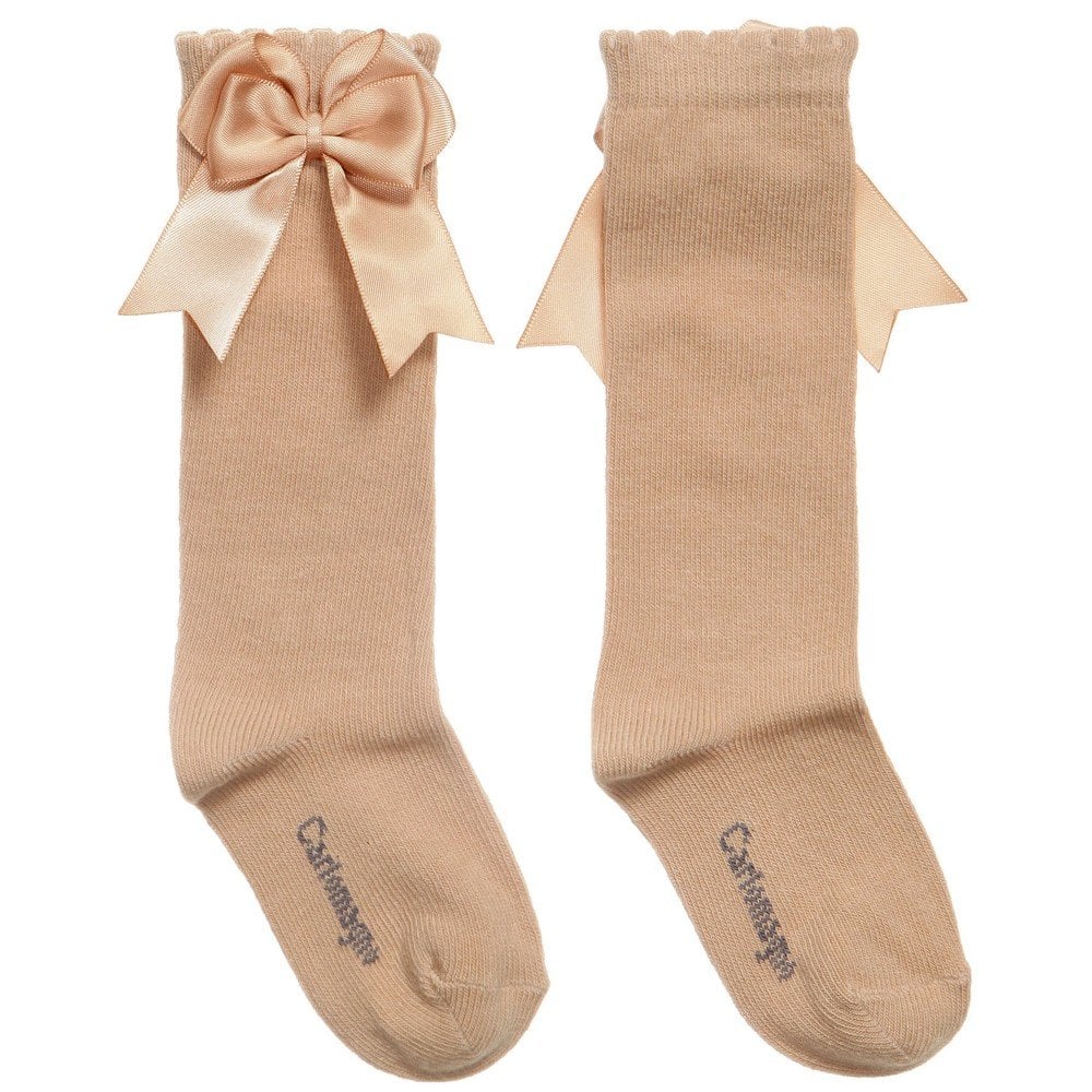 UKG2 Camel Ribbon Bow Socks
