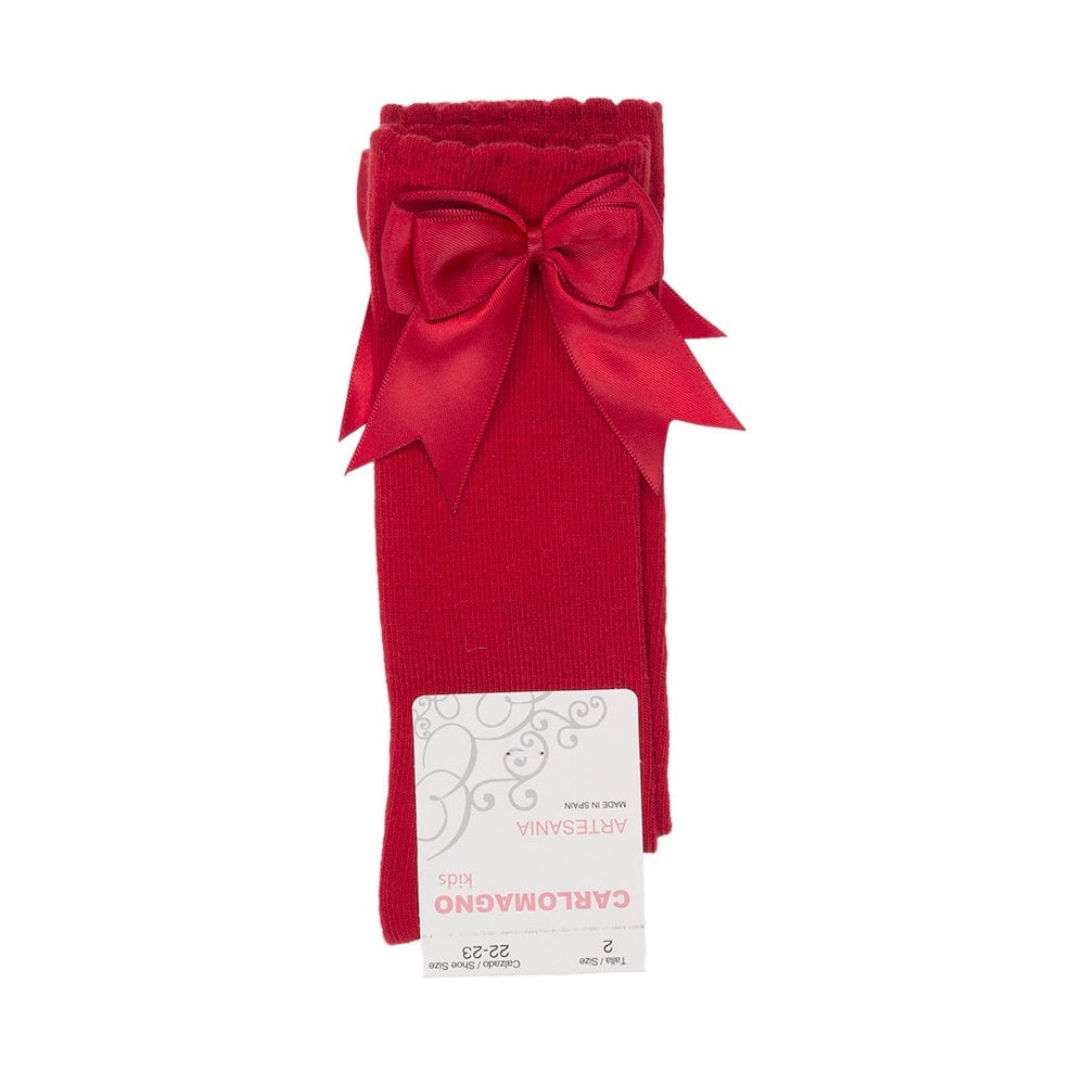 UKG2 Red Ribbon Bow Socks