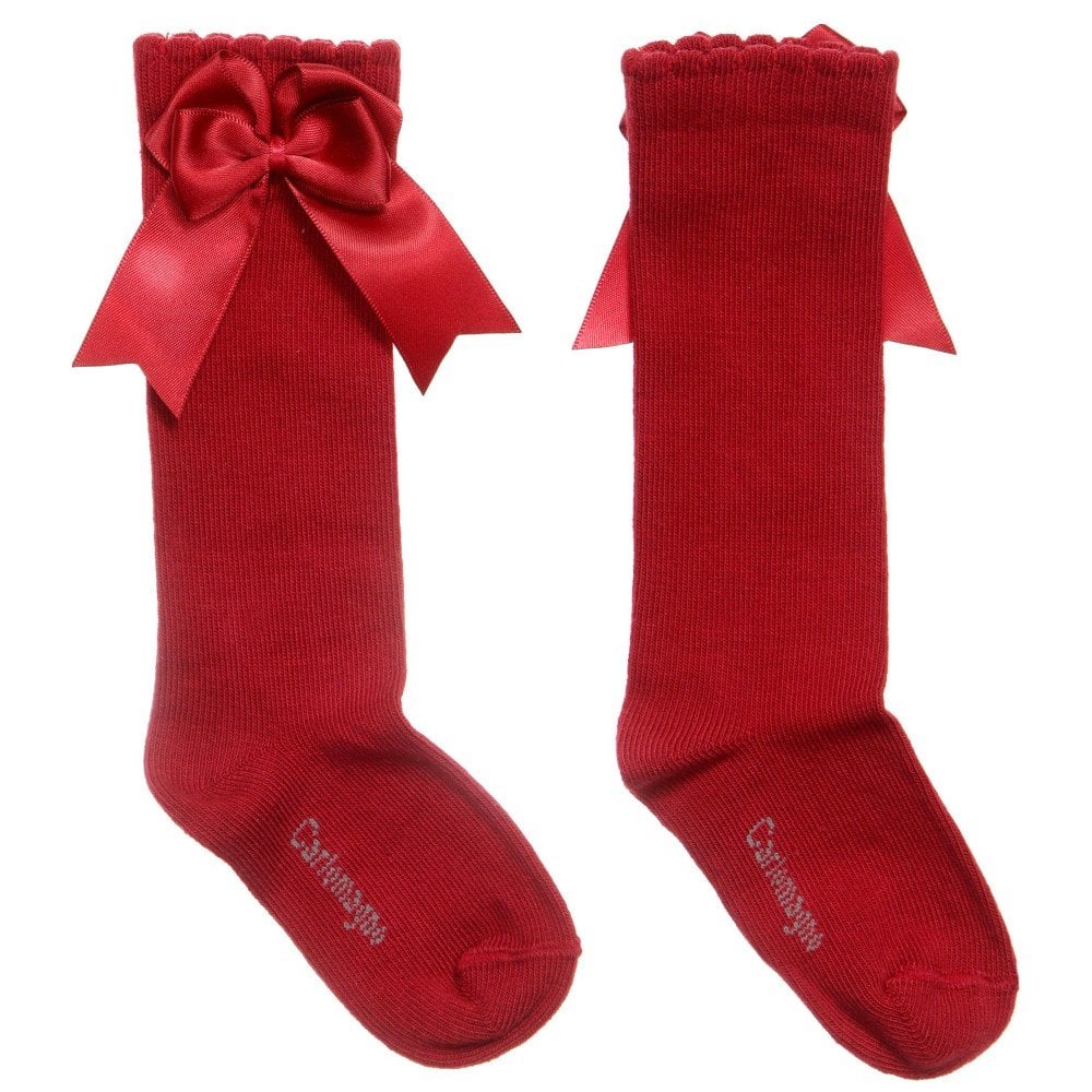 UKG2 Red Ribbon Bow Socks