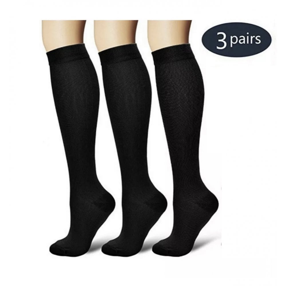 Knee High Socks Black 3 Pack