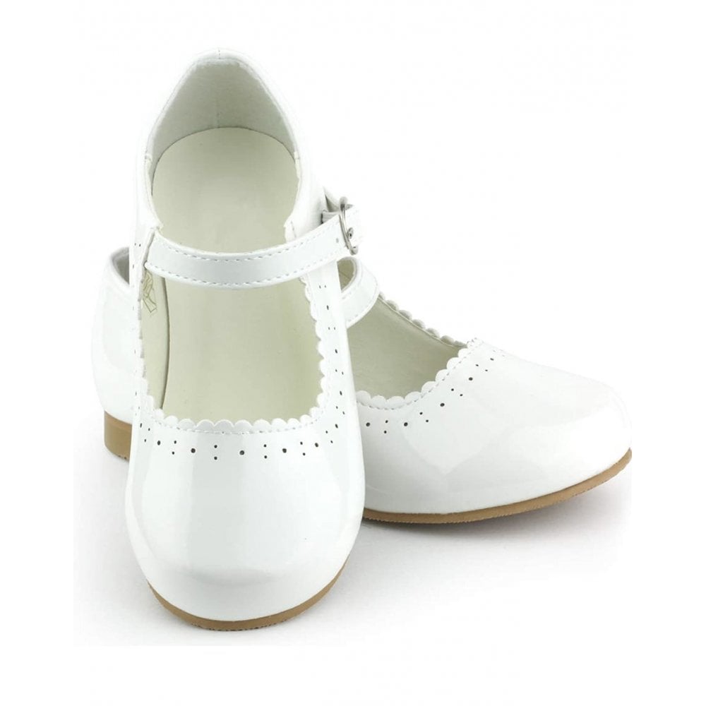 Abbey Girls White Mary Jane Shoes