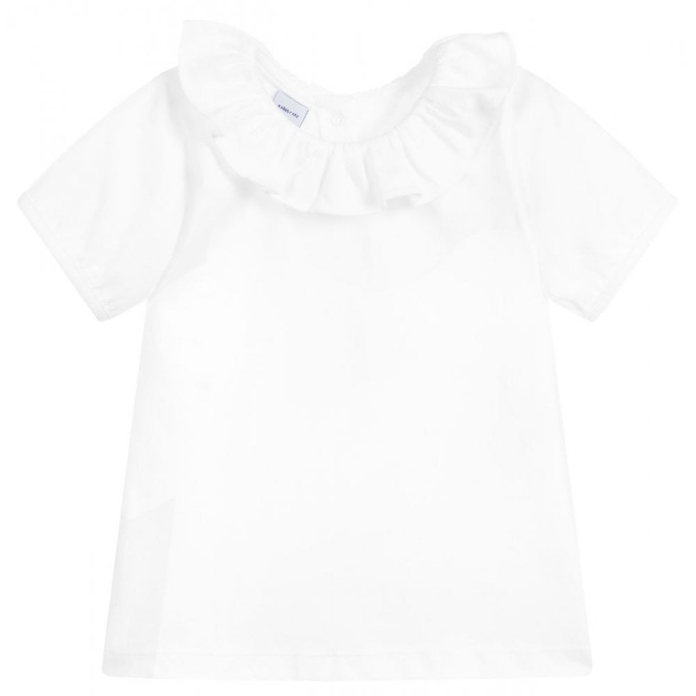 80118 Girls Frill Neck T-Shirt