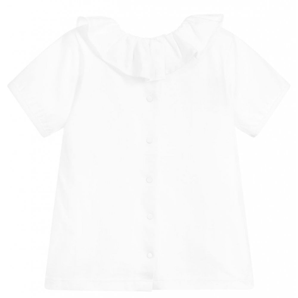80118 Girls Frill Neck T-Shirt