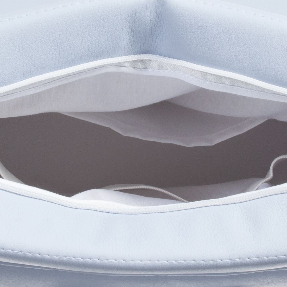 90102 Baby Bow Leatherette Changing Bag Blue