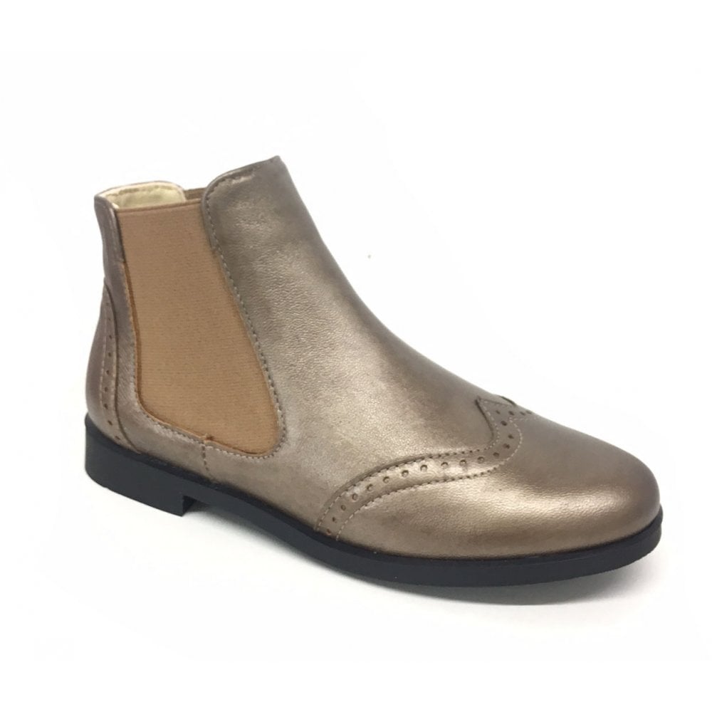 A-2644 Bronze  Mettalic Chelsea boot