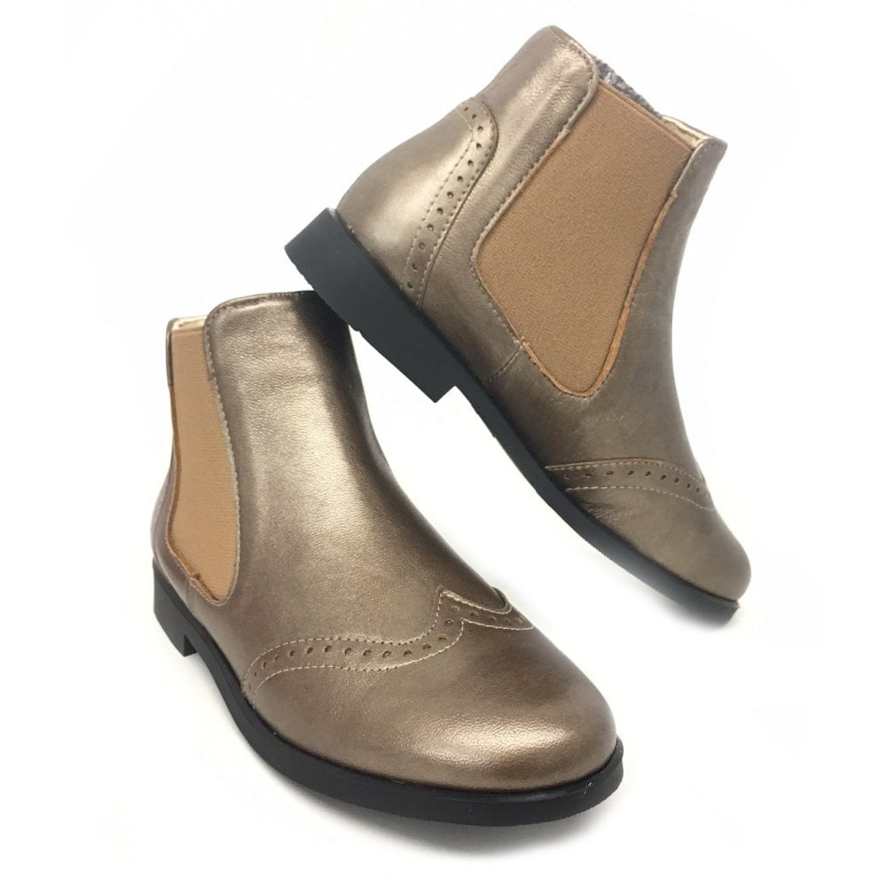 A-2644 Bronze  Mettalic Chelsea boot