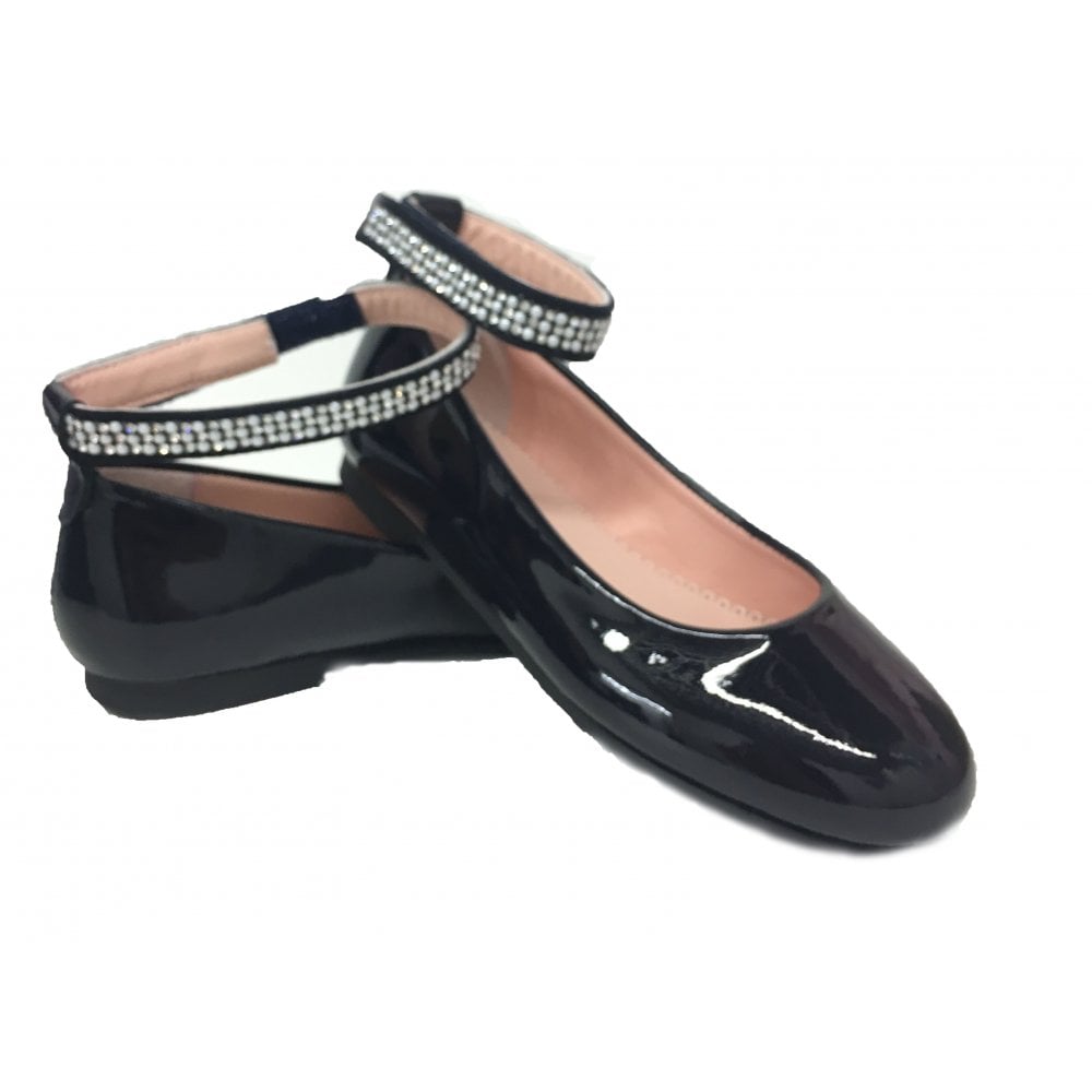 A-3142 Diamonte Ankle Navy Pump