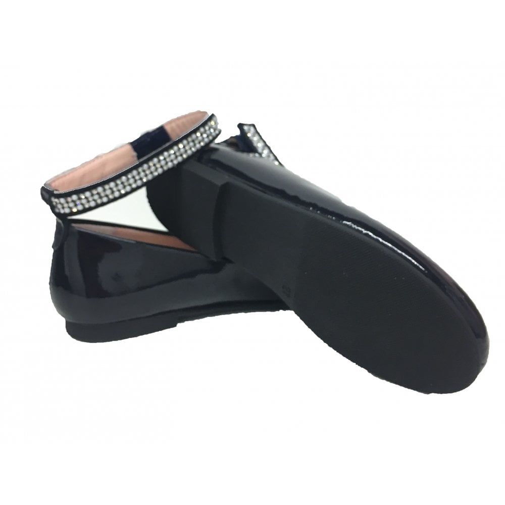 A-3142 Diamonte Ankle Navy Pump