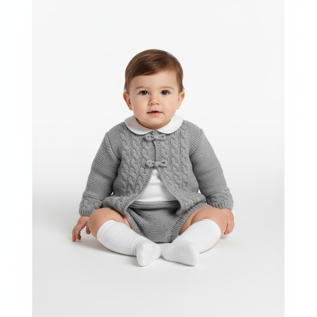 A1967 Grey Knitted 2 Piece