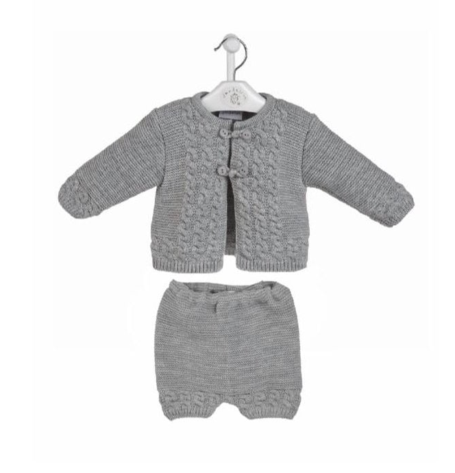 A1967 Grey Knitted 2 Piece