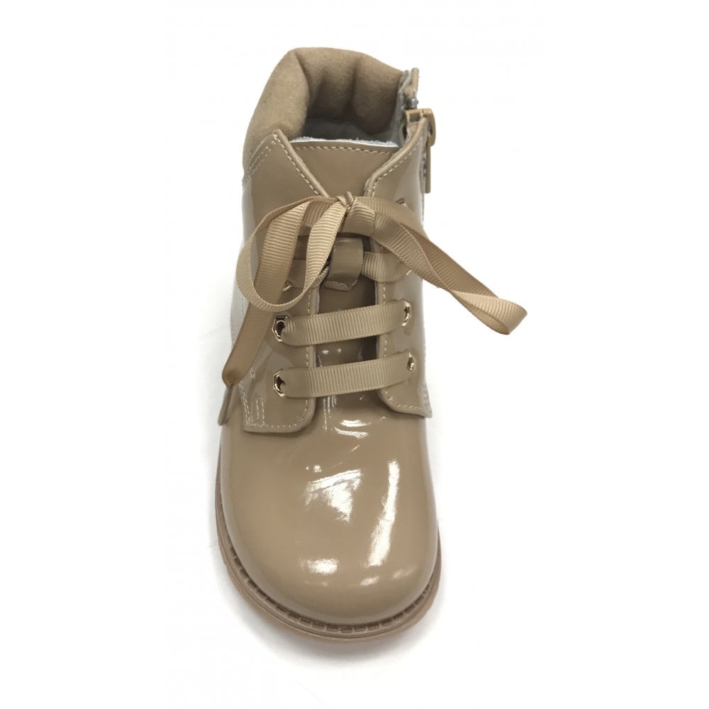 A2602 Camel Lace Up Boot