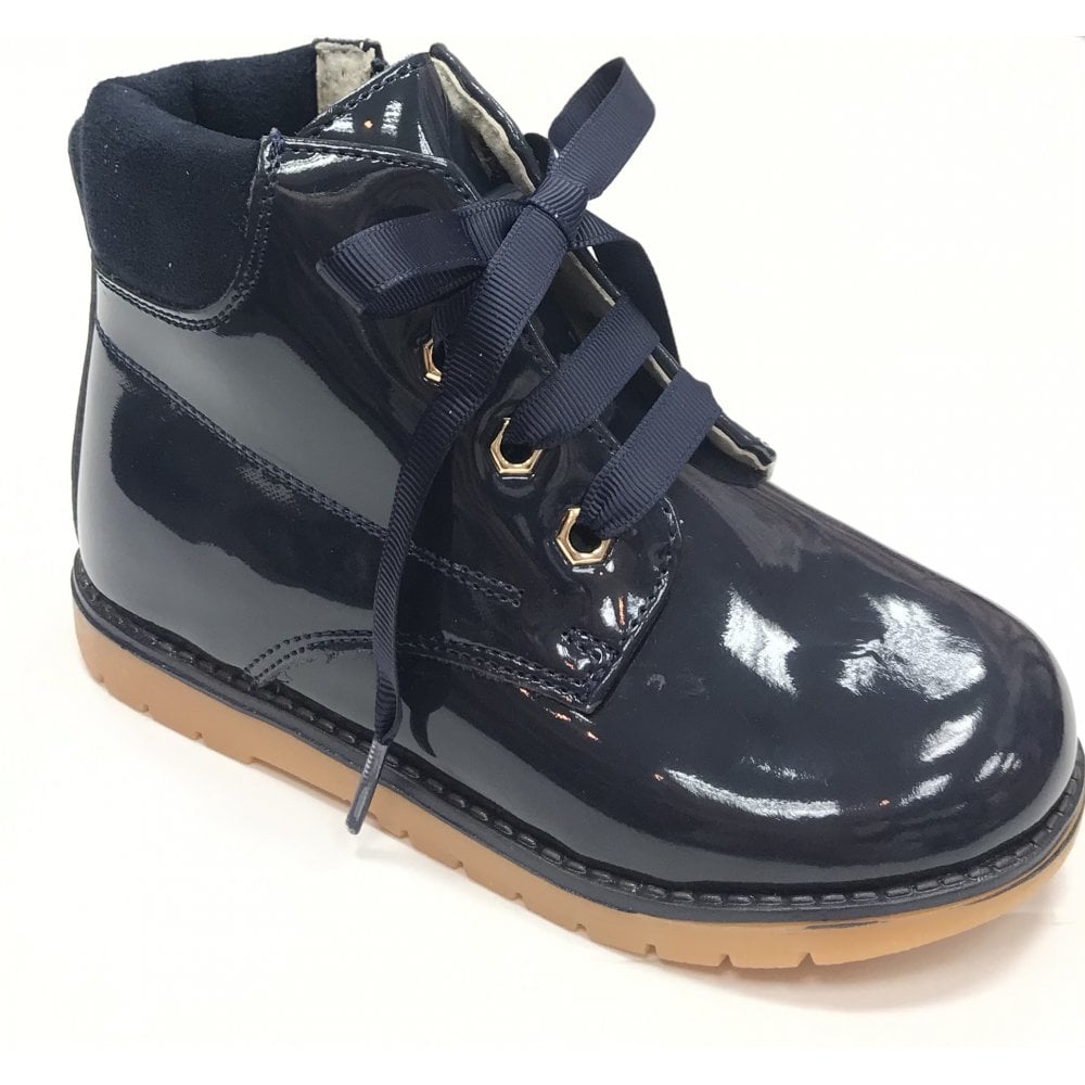 A2602 Navy Lace Up Boot