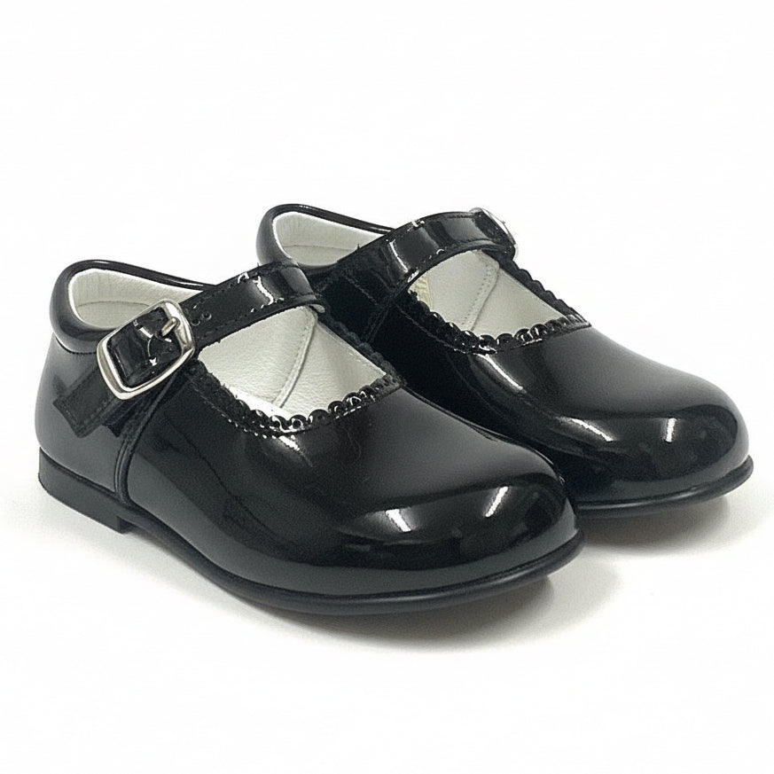 Mary Janes Girls Buckle Classic Shoe Black Patent