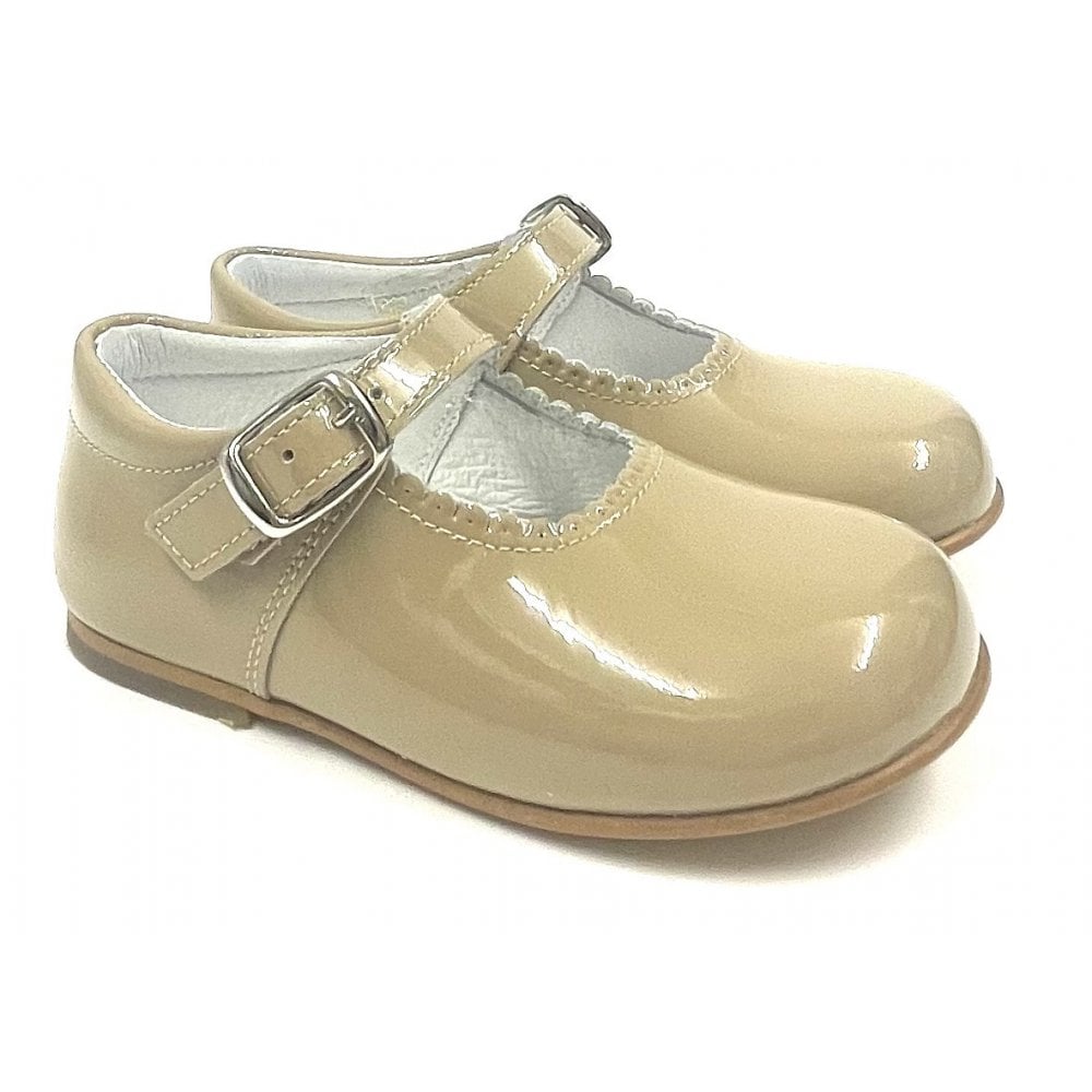 Mary Janes Girls Buckle Classic Shoe Camel Patent