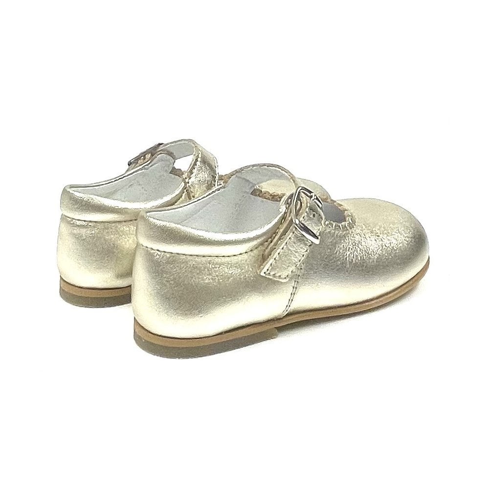 Mary Janes Girls Buckle Classic Shoe Gold