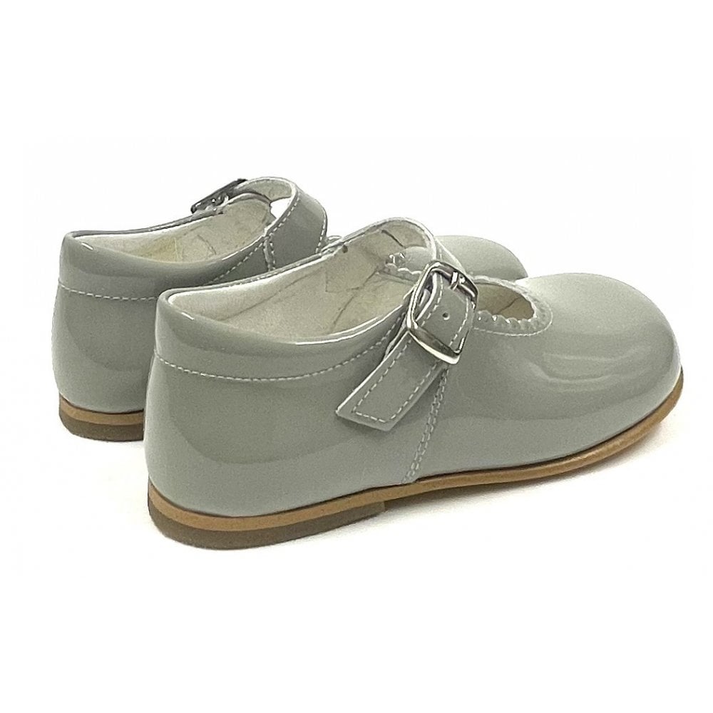 Mary Janes Girls Buckle Classic Shoe Grey Patent
