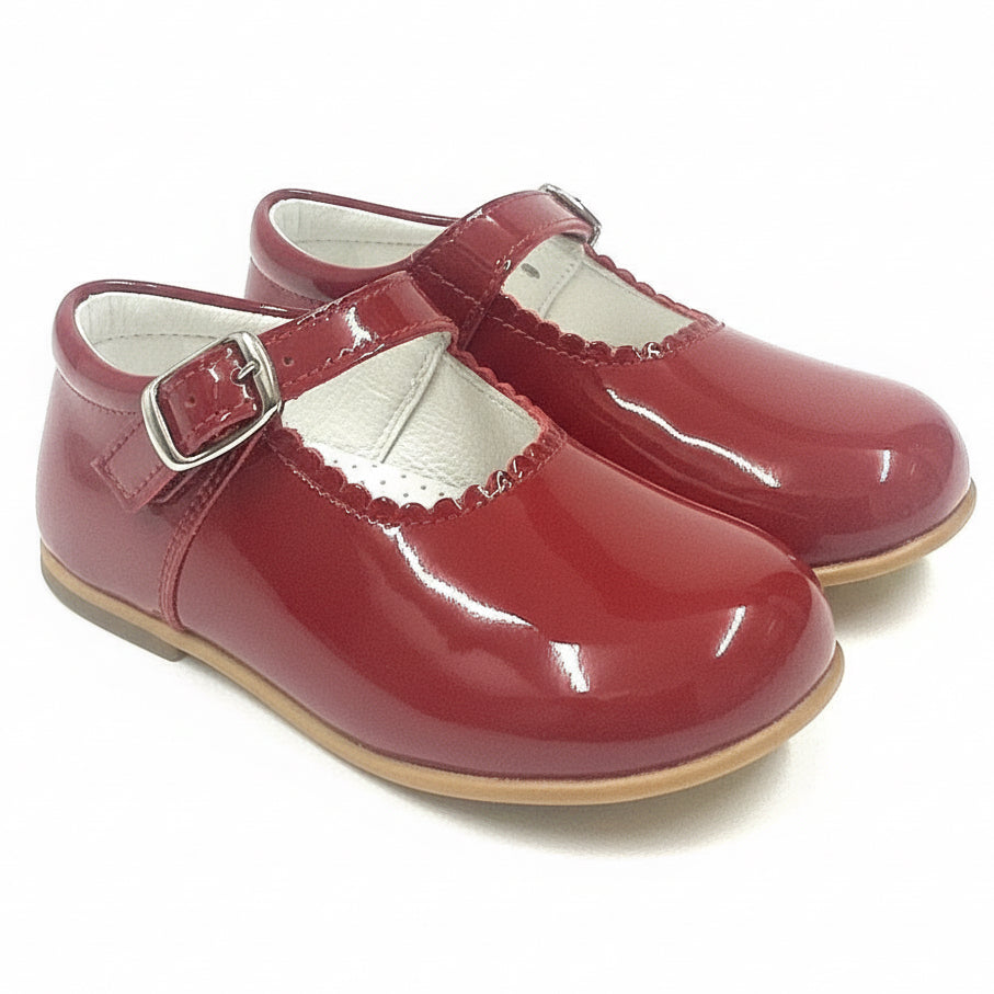 Mary Janes Girl Buckle Classic Shoe Red Patent