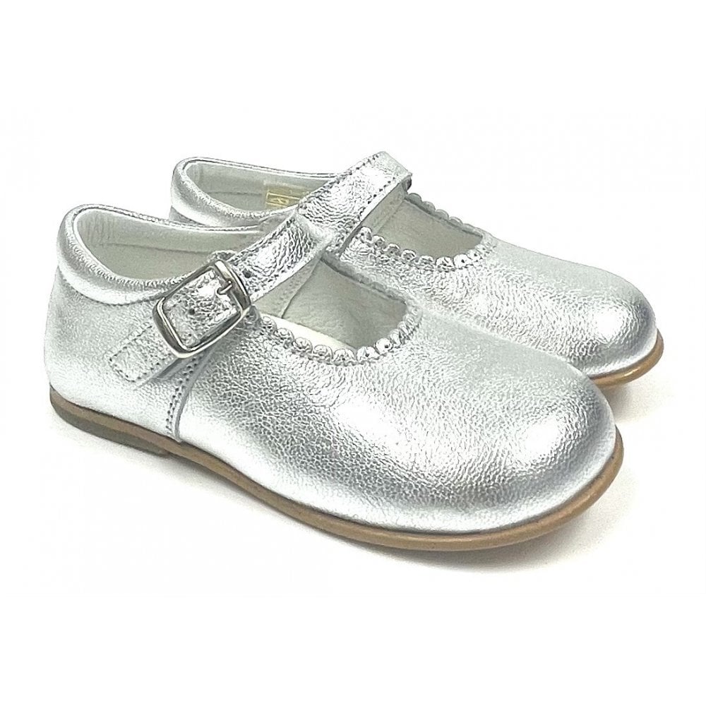 Mary Janes Girls Buckle Classic Shoe Silver