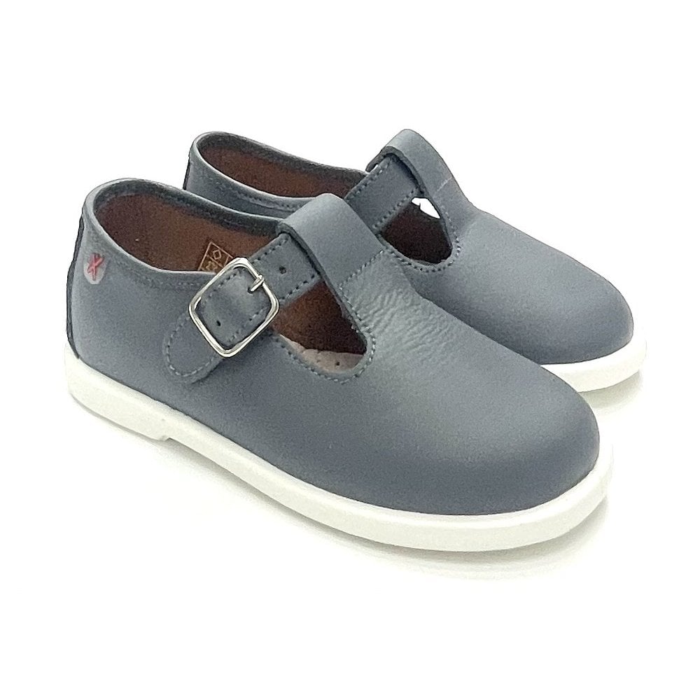 20200 Leather T-Bar Grey