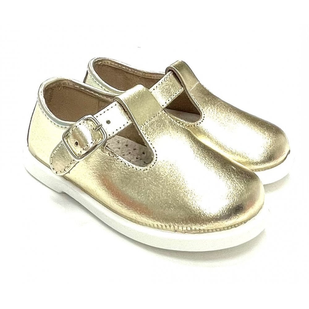 20200 Leather T-Bar Gold