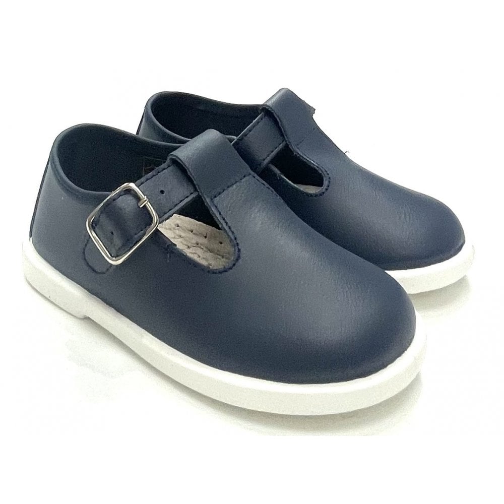 20200 Leather T-bar Navy