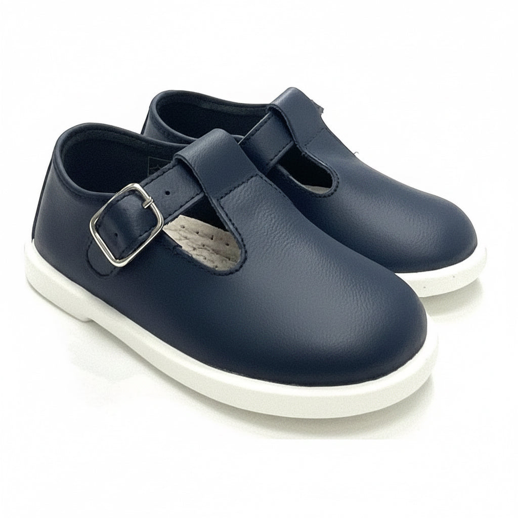 20200 Leather T-bar Navy