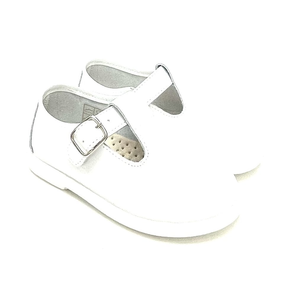 20200 Leather T-bar White