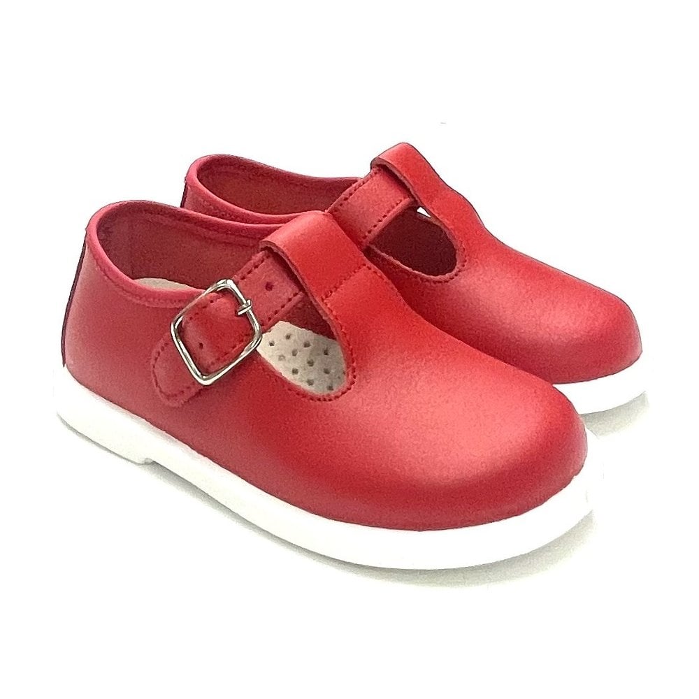 20200 Leather T-Bar Red