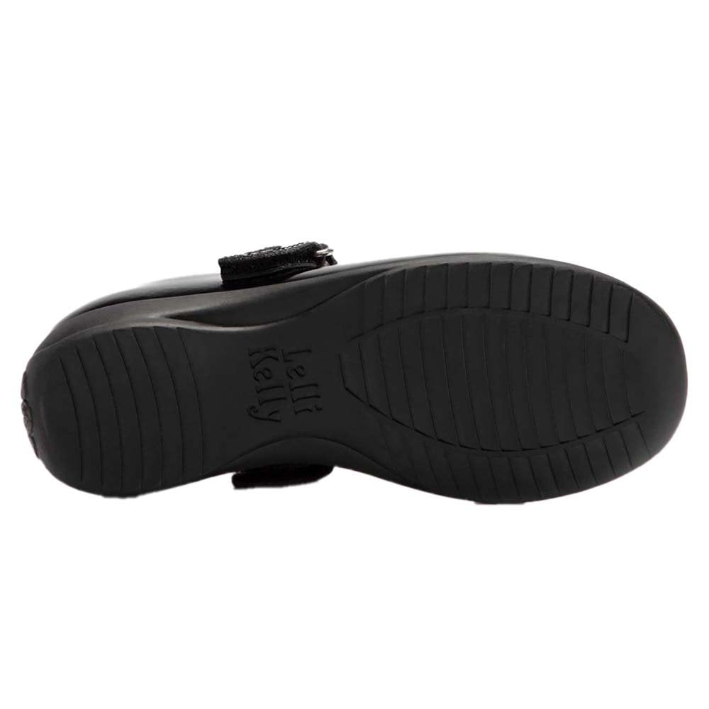 LKS08113 Bella 2 Unicorn School Shoe F Fit Black Patent