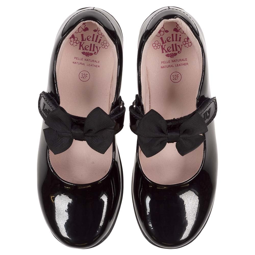 LKSO8111 Maribella 2 Mermaid School Shoe F Fit Black Patent