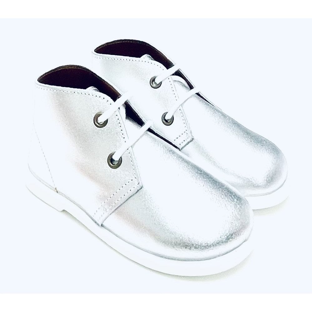 40200 Leather Boot Silver