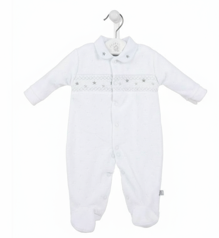 AV2503 White Star Baby Grow