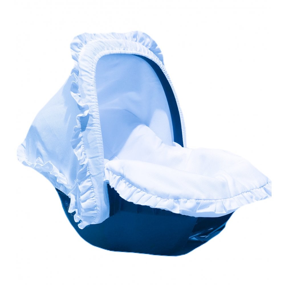 Basic Car Seat Liner With Hood Baby Blue