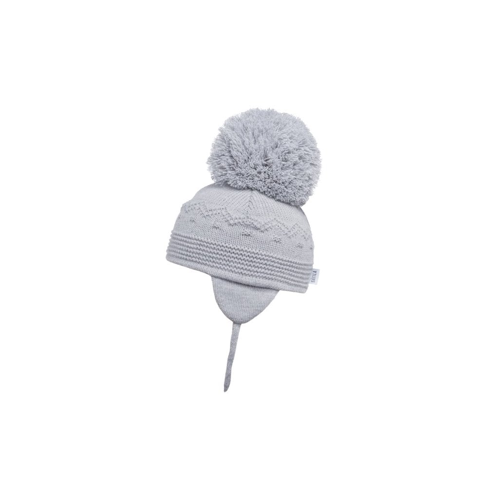 Belle Grey Pom Hat