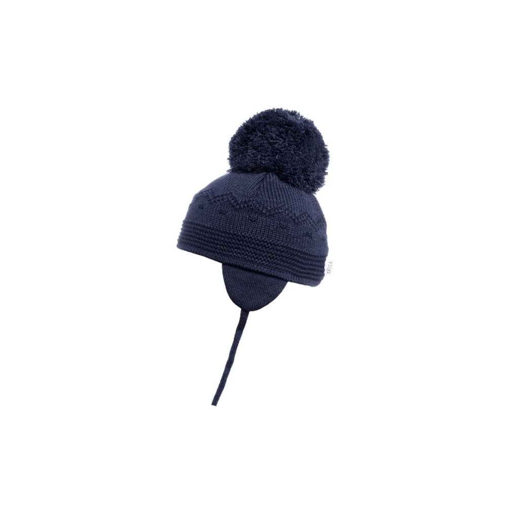 Belle Navy Pom Hat