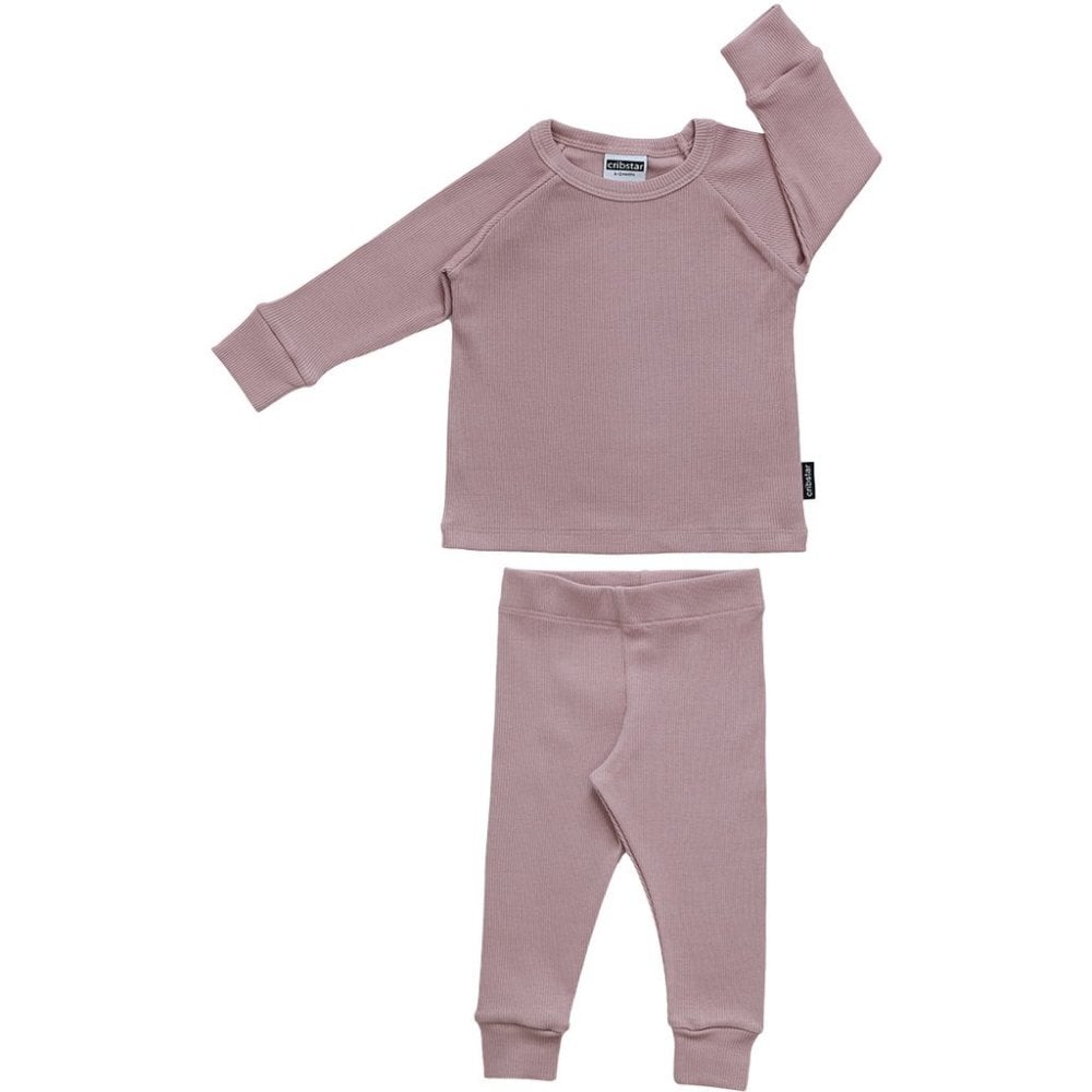 Cribstar Ribbed Lounge Set Vintage Rose