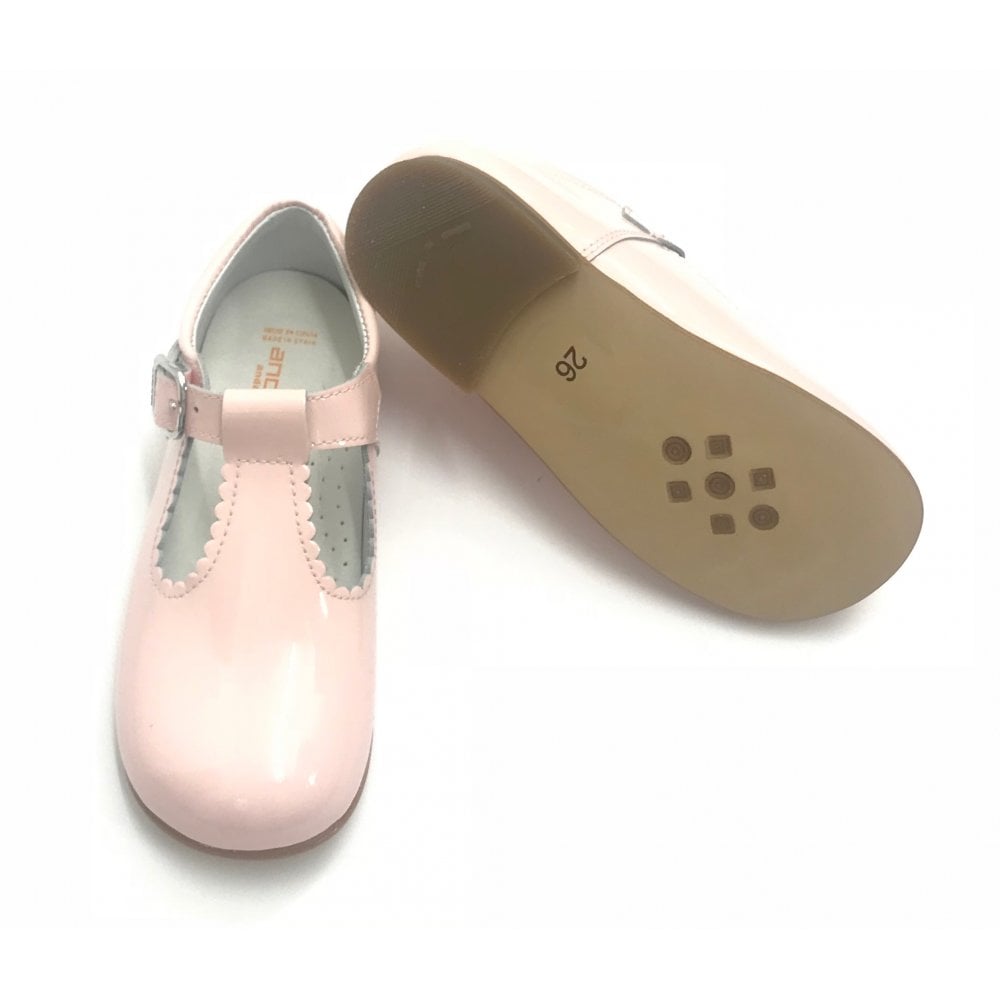 E71747 Andanines Buckle T-Bar Shoe Pink Patent
