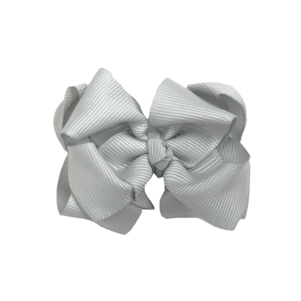 Hair Bow Shell Grey Various Sizes