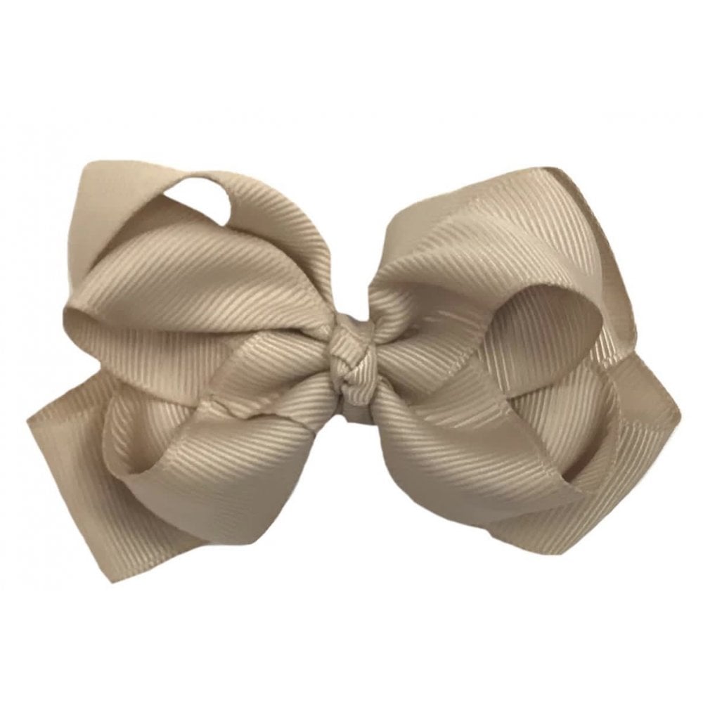 Hair Bow Tan Various Sizes