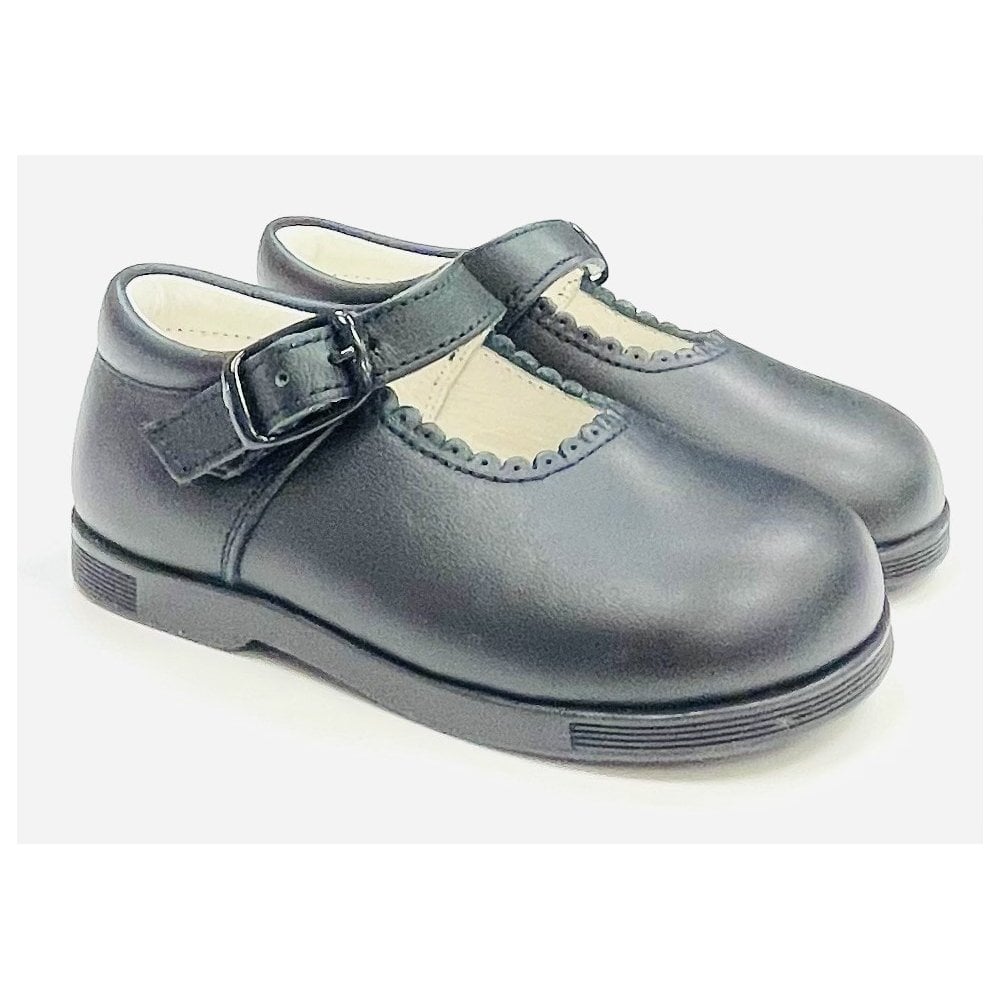 Y97401 Andanines Buckle Mary Jane Shoe Navy Leather
