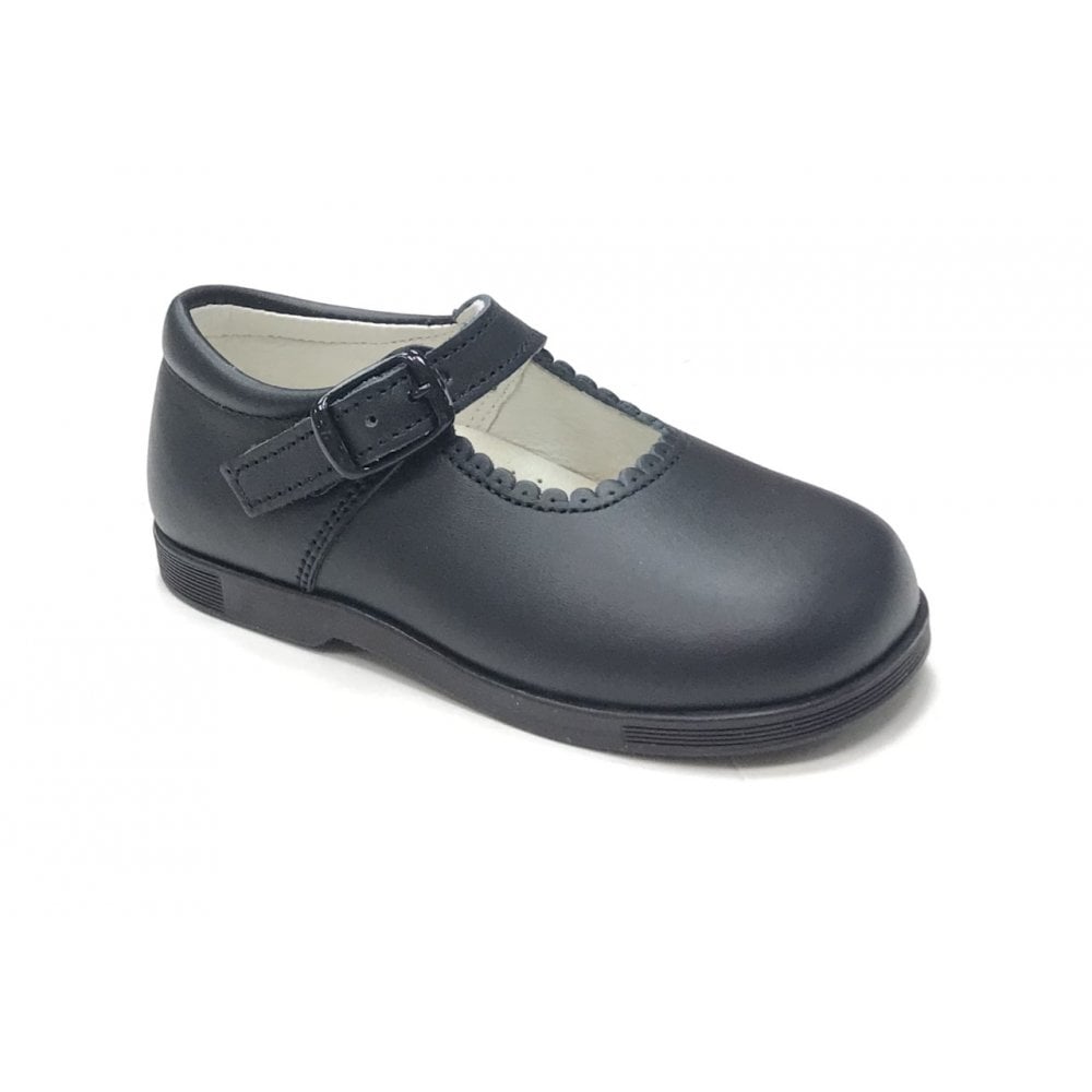 Y97401 Andanines Buckle Mary Jane Shoe Navy Leather
